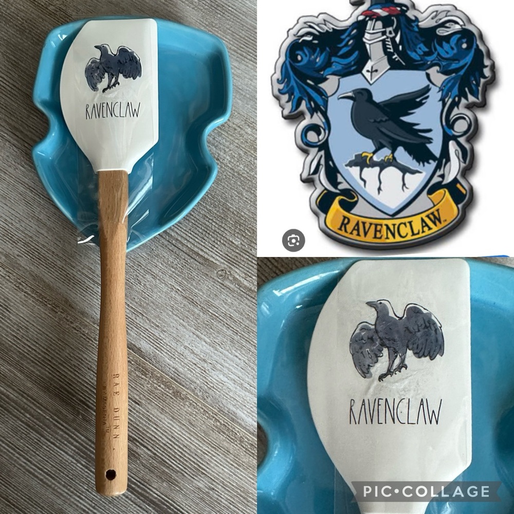RAE DUNN Harry Potter Ravensclaw spoon rest and spatula set NWOT!